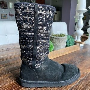 UGG Camaya Knit Sequin Suede Boots